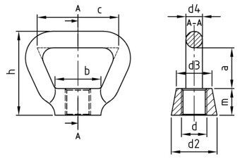 M24 Bow Nuts  Din 80704   A4 316 stainless steel  (Pack of 5)