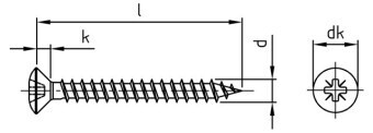 4.0 x 50mm  Raised Countersunk Pozi Wood Screws A2 st.st  Box of 200