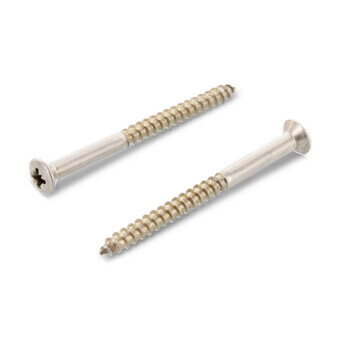 4.0 x 70  Cross Recessed Raised Countersunk Din 7995 Wood Screws  A2 stainless Steel Box of 200