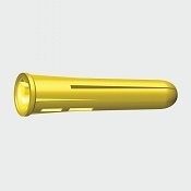 Yellow Plastic Plugs for screws  3mm,3.5mm & 4mm (No4-No.8) Diameters  Pack of 100