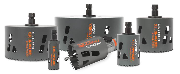 25mm UltraXcut TCT Holesaws including Adaptor (60mm Cutting Depth)