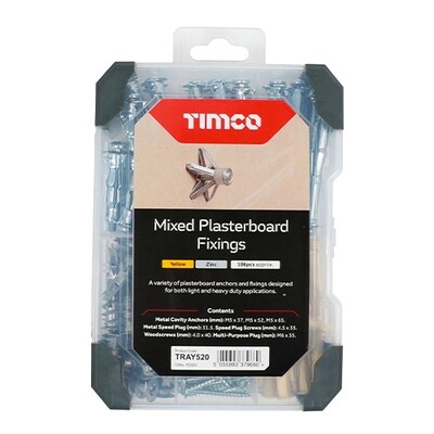 102 Piece Plasterboard Fixings Kit