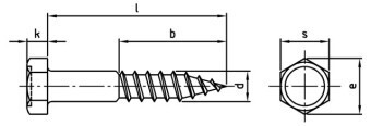 16mm x 180mm Hexagon Head Coach Screws in A4 316 stainless steel