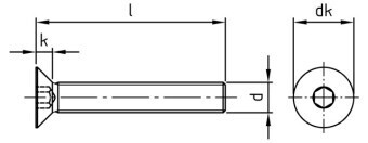 M8 x 100 Socket Countersunk Din 7991 (ISO 10642) A4 316 Marine Grade Stainless Steel