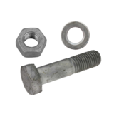 M16 x 65 Grade 10.9 EN14399-4 HSFG Bolt / Nut &amp; Washer Spun Galvanised