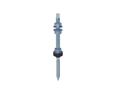 M12 x 300mm Solar Hanger Bolts A2 stainless steel   Threaded M12 150mm /  Wood screw thread 100mm   Box of 50