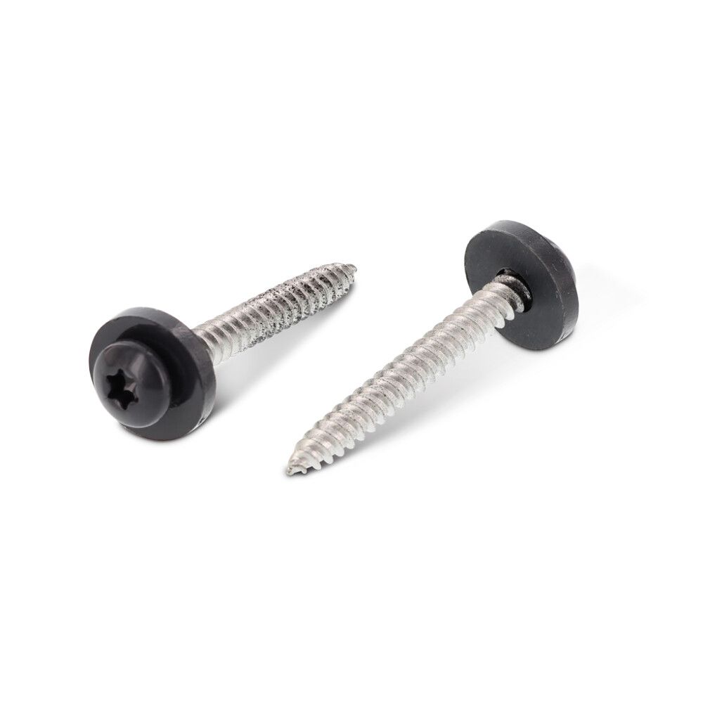 3.9mm x 32mm Pan Head TX15 Window Board Screw A2 stainless steel Coated Head and washer in Anthracite Grey RAL 7016  Box of 200