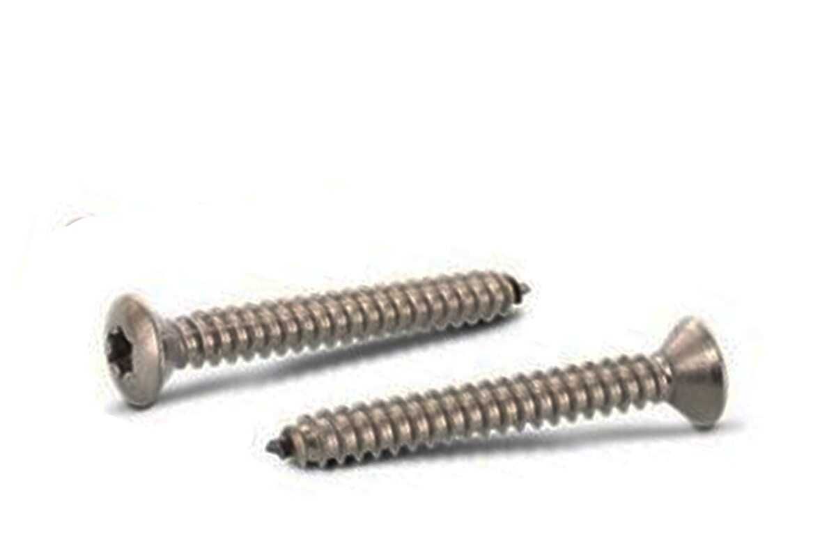No.8 x 2 3/4 (4.2 x 70mm) TX20 Raised Countersunk Self Tapping Screws  A4 316 Stainless Steel