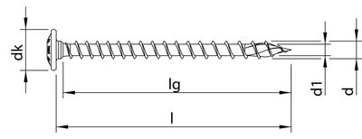 6.0mm x 40mm Heco Topix Flange Head TX30 Torx Drive Screws (Fully Threaded)  Box of 200 - 61013