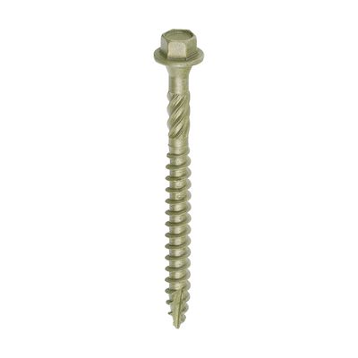 Index Screws  6.7mm x 75mm  Green External Coating Hex Washer Head (Part 75IN)  Box of  50