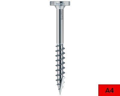 8.0mm x 120mm A4 316 Low Profile Mammutec Screws A4 316 Box of 50