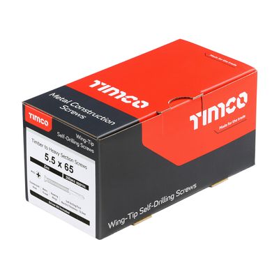5.5mm x 65mm Countersunk Self Drilling Screws Zinc Plated Box of 200