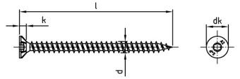 3.0 x 12mm Csk Torx TX10 A2 Stainless Steel Wood Screws Full Thread Boxed in 500s