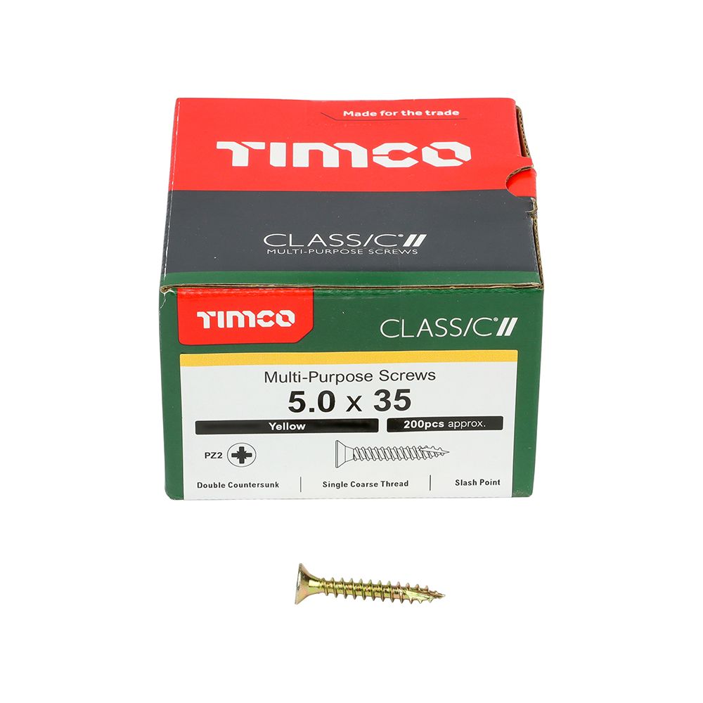 5.0 x 35 Classic Multi Purpose Wood Screws  Box of 200