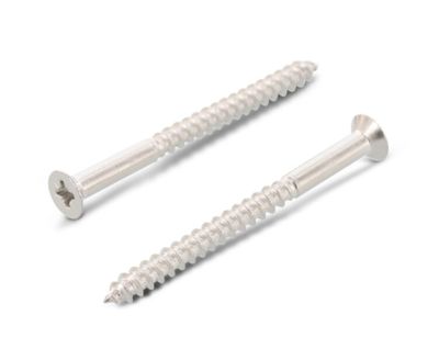 6.0mm x 120mm Pozi PZ3 Countersunk Wood Screws (Traditional Style) Din 7997  A2 Stainless Steel  Box of 100