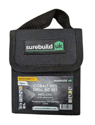 Hss Cobalt Drill Bit 13 Pc Set - 2.0mm - 8mm in 0.5 increments