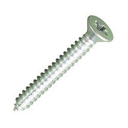 4.8 x 9.5mm (No.10 x 3/8) Pozi Csk Self Tapping Screws A4 St. St.