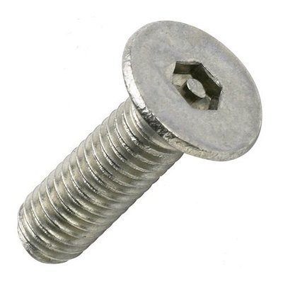 M5 x 8 Hex Pin Security Countersunk Head A2 stainless steel Box of 100