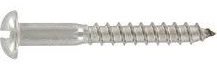3.5 x 16mm Round Slotted Wood Screws Din 96 A4 316 stainless steel Box of 200