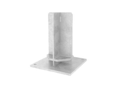 300mm Heavy Duty Post Bases Cross Type Galvanised