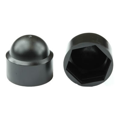 M16 (24mm AF) Black Plastic Nut &amp; Bolt Caps