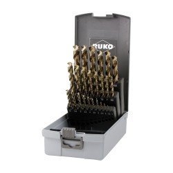 Ruko 19 Piece 1.0-10mm on 0.5mm increments   UNI Drills HSS Cobalt High Performance Drill Bits