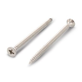 100 6.0 x 45mm A4 STAINLESS STEEL WOOD SCREWS POZI COUNTERSUNK CSK * 