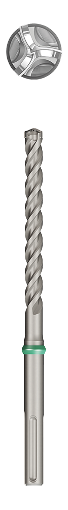 16mm x 540mm (400mm cutting length) SDS Max Tri Jet Hammer Drill Bit (Part 28189 8)