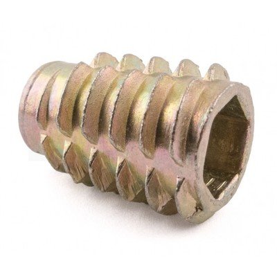 Wood Inserts (Flush) Hex drive steel zinc plated