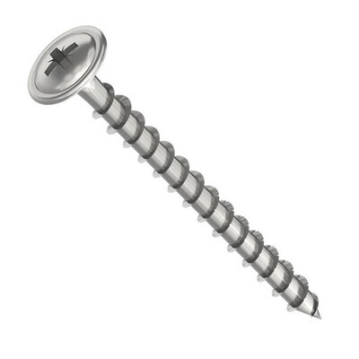4.0 x 25mm  Pozi Wafer/Flange Head Screws Zinc Plated  Box of 200