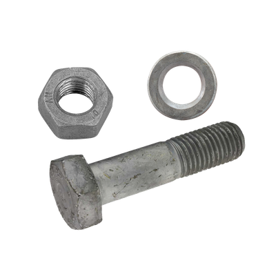 M16 x 55 Grade 10.9 EN14399-4 HSFG Bolt / Nut &amp; Washer Spun Galvanised