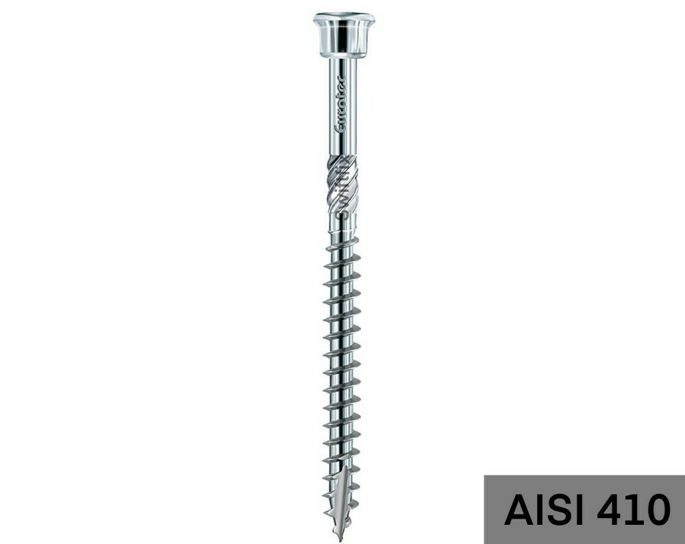 4.0mm x  60mm Terrassotec Hardened Stainless Steel Wood Screws Part  905537 Box of 500