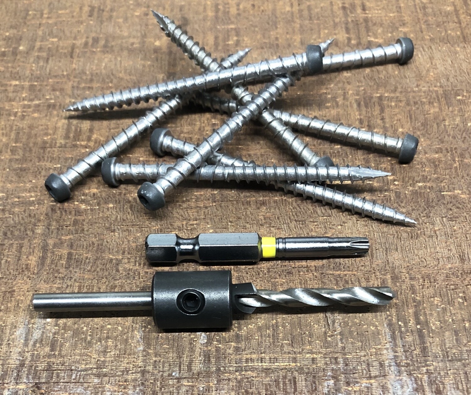 5.0 x 65mm Tri-Deck-Tec TX20 Decking Screw Stainless Steel Dark Grey Heads Tub of 250