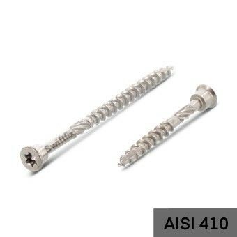 5.0 x 70mm TX25 Facade &amp; Decking Single Thread Terrace Screws Hardened St.St  Box of 100