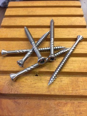 5.0mm x 60mm Hapatec Hardened Stainless Decking Screws  Part 111818    Box of 200