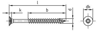 3.2 x 35mm Ornamental Head Wood Screws with Self Drilling Tip (TX10 Drive)  A2 Stainless Steel Box of 200