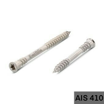5.5 x 80mm Dual Thread Terrace / Hardwood Decking Screws Hardened Stainless Steel  Box of 100
