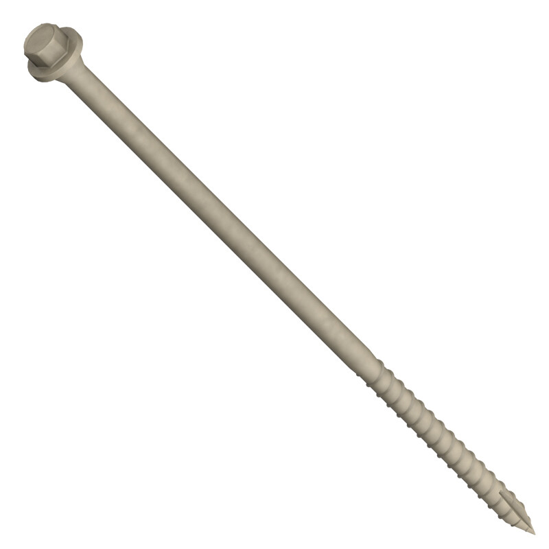 Timberfix 100mm Landscape Screw  Box of 50 External Coating Hex Washer Head  c/w Magnetic Driver Bit