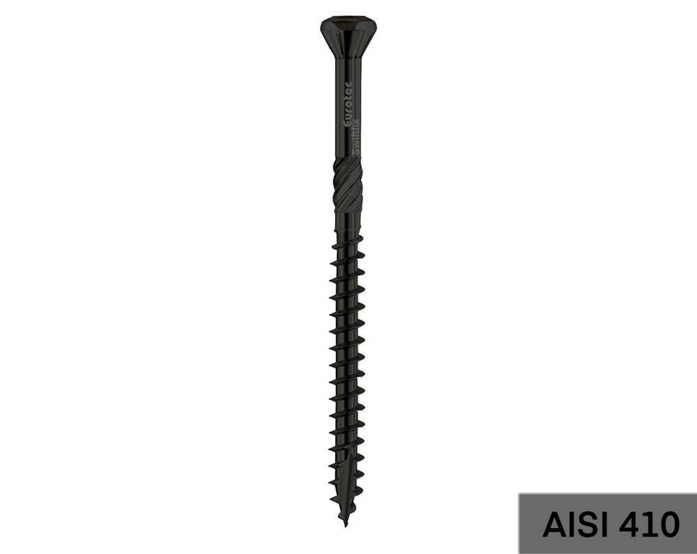4.5 x 40mm  TX20 Hapatec Wood Screw Stainless Steel Black Coated (box of 200)