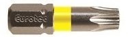 Eurotec Yellow TX20 Torx Bits 25mm long Packed in 10s