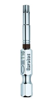 Eurotec TX15 Impact Driver Bits 50mm | Torx T15 Screwdriver Bits | High Performance | Brown Ring | Part No. 945975 | 1Piece