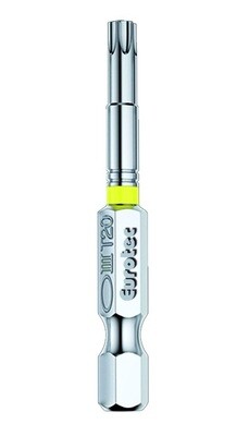 Eurotec Yellow TX20 Torx Bits 50mm long Packed in 1s