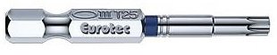 Eurotec Blue TX25 Torx Bits 50mm long Packed in 1s