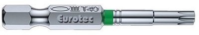 Eurotec Green TX40 Torx Bits 50mm long part no. 945979 Packed in 1s