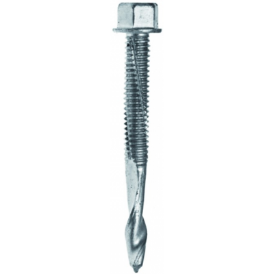 6.3 x 60mm  Hex Self Drill Screw Supertek Bi-Metal Electro Plated (4mm-18mm drill capacity) Marine Grade Stainless Steel  Box of 100