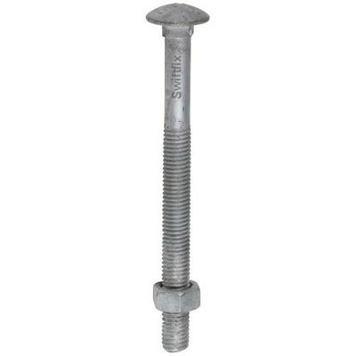 M20 x 100  Coach Bolts and Nuts Din 603 Spun Galvanised