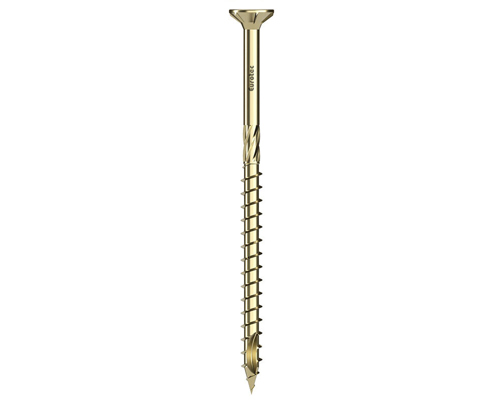 12.0mm x 160mm Paneltwistec Screws Countersunk TX50 Torx Drive Zinc &amp; Yellow Coated Box of 25