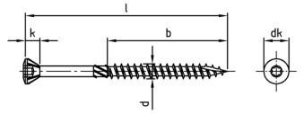 3.2mm x 35mm Ornamental Head Wood Screws Cut Point (TX10 Drive) A4 Marine Grade Stainless Steel (Box of 200)