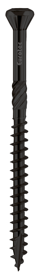 4.0 x 50mm  TX15 Hapatec Wood Screw Stainless Steel Black Coated (Box of 500)