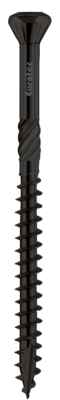 4.0 x 50mm  TX15 Hapatec Wood Screw Stainless Steel Black Coated (Box of 500)